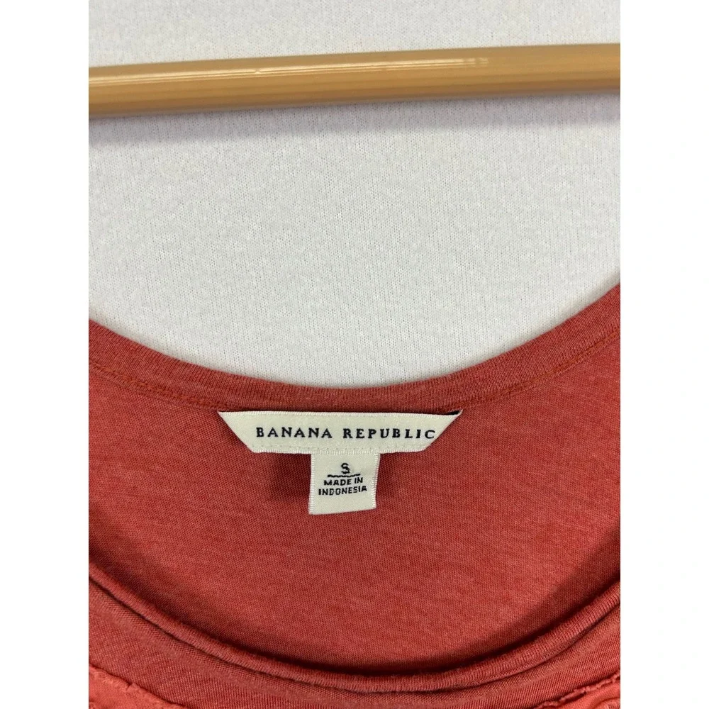 Earthy‎ Boho Banana Republic Women S Terracotta Ruffle Raw Edge Tank Top